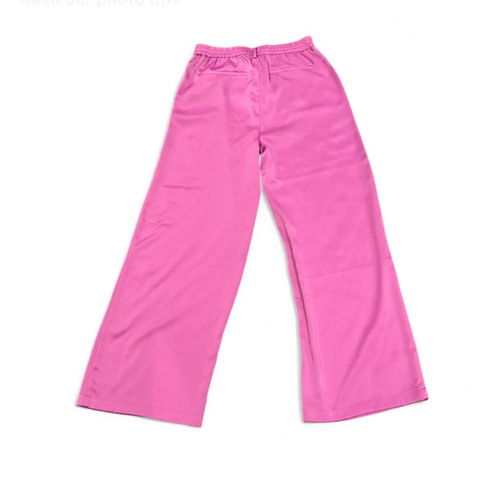 House of Harlow 1960 REVOLVE Pink Satin Crop Cami Wide Leg Pants Set Matching - Picture 4 of 15